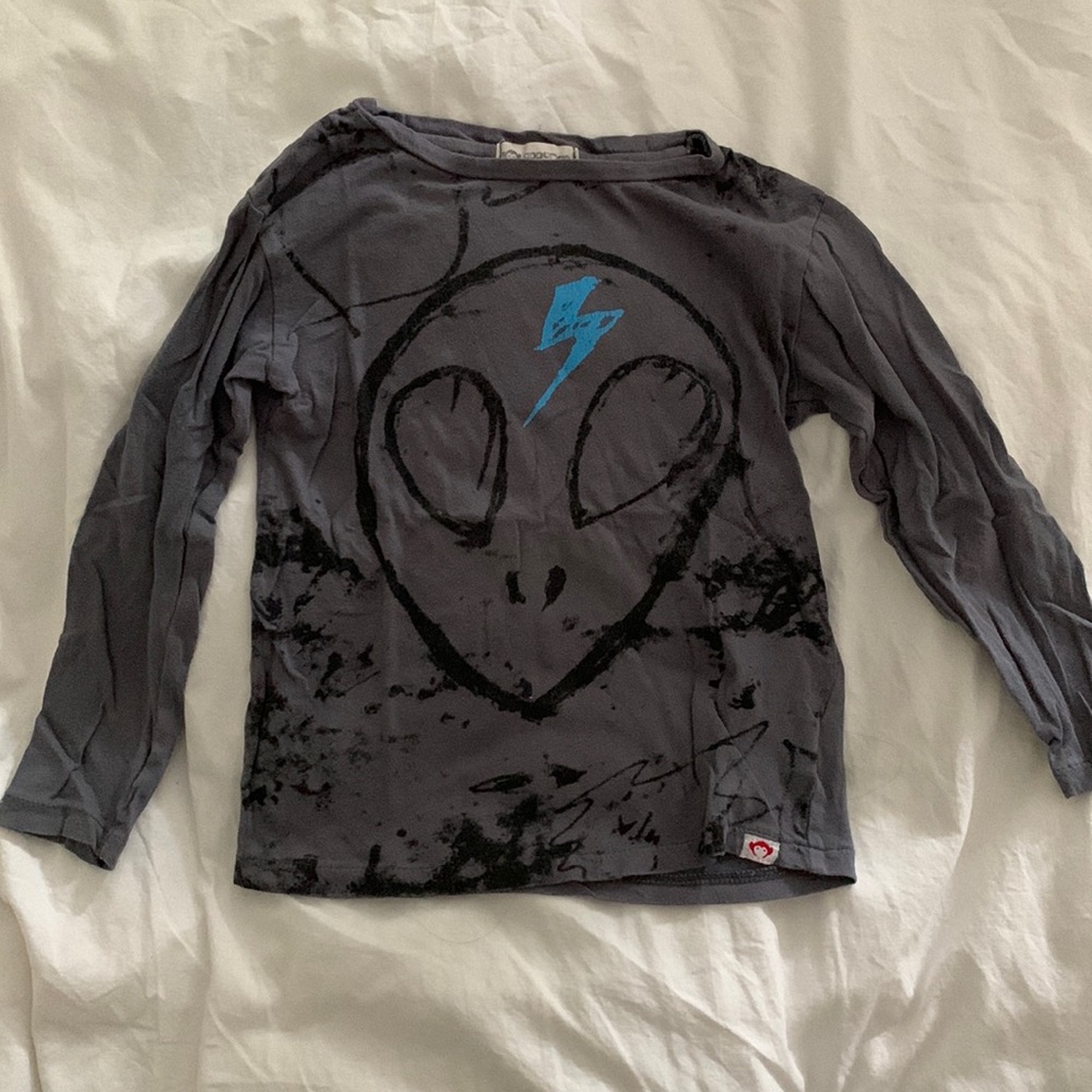 Appaman boys gray long-sleeve T-shirt with Alien